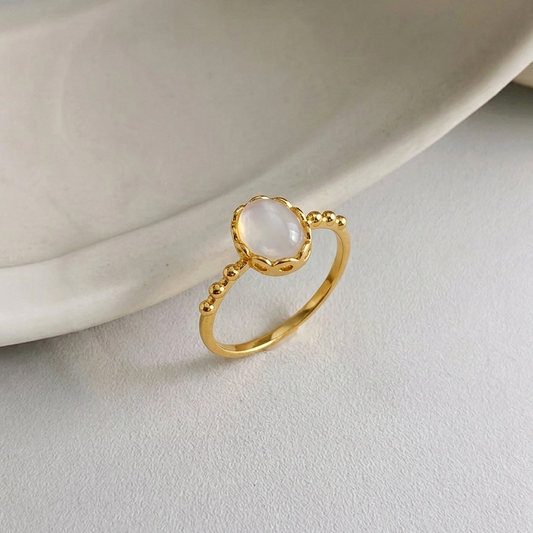 White stone ring